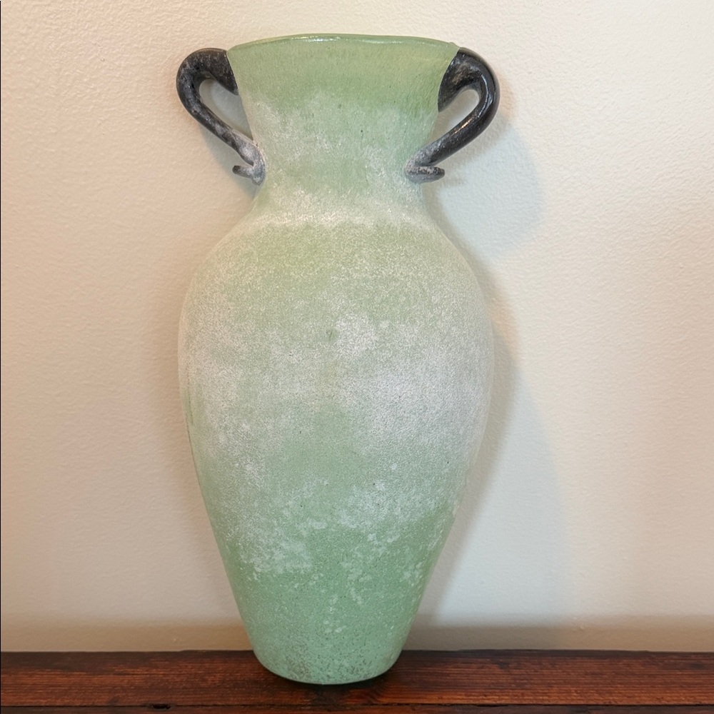 Art Glass Made in Romania Hanging Vase / Wall Pocket.